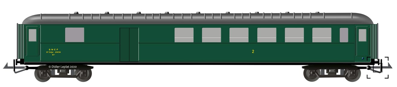 Voiture OCEM 2e classe mixte - PMP Dessin de Didier Leplat