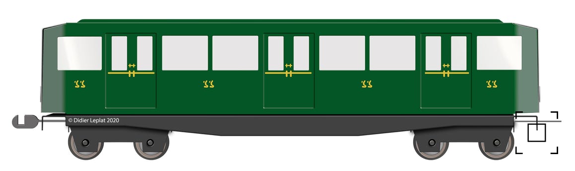 Voiture seconde classe - métro PMP