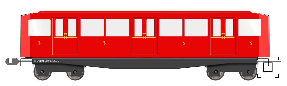 Voiture première classe - métro PMP