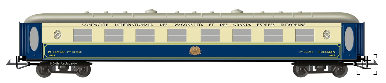 Pullman - Célèbre voiture du train « Mistral » PMP Dessin de Didier Leplat